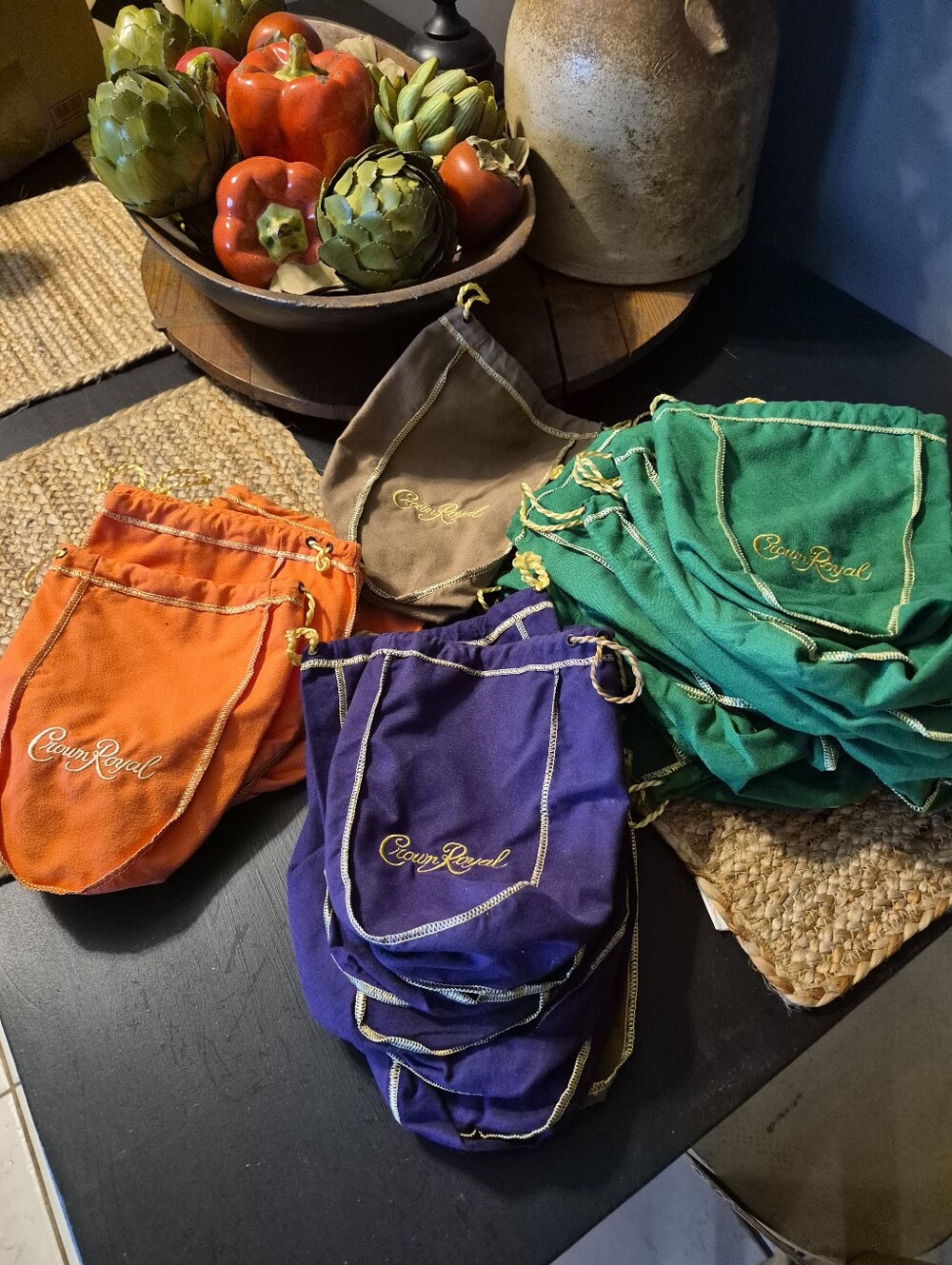 Pouches - Purple, Green, Orange, Brown